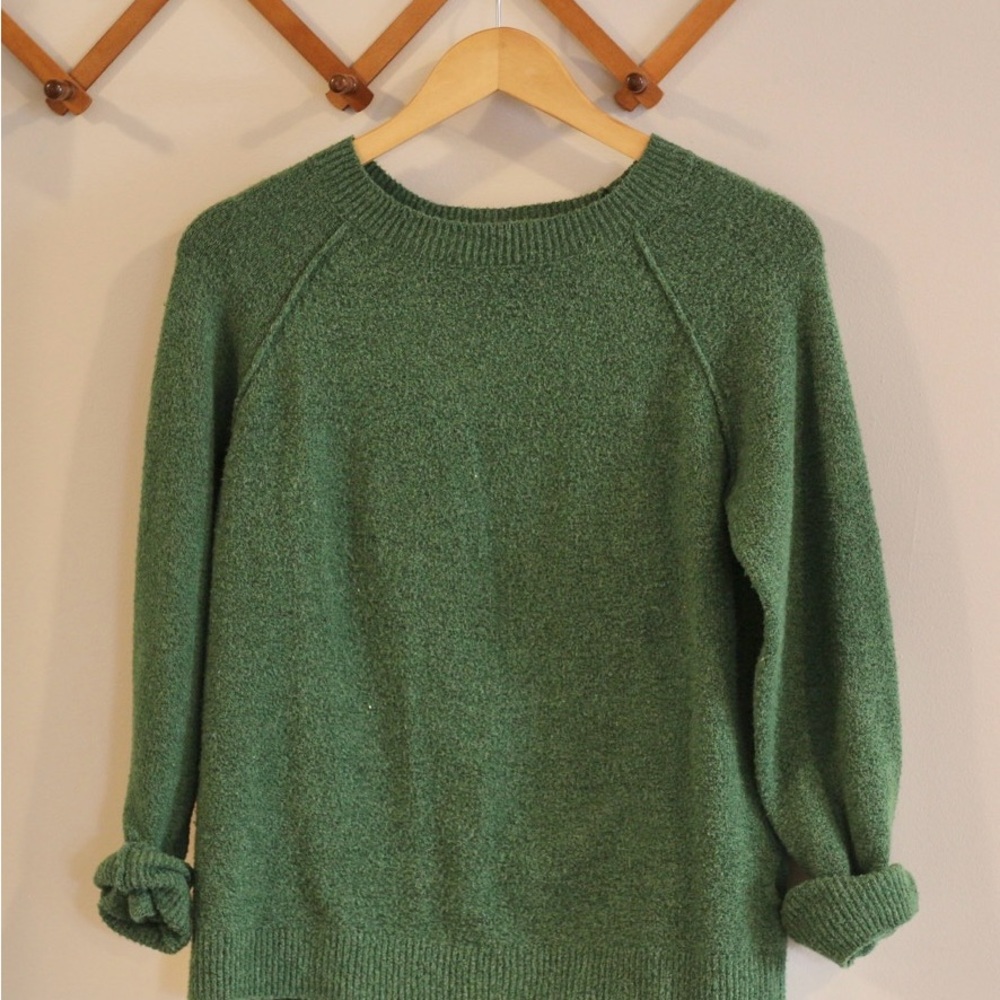 Sonoma Women's Forest Green Crew Neck Sweater